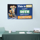 Eekhoorn verjaardagskaarsen spandoek (Beurs)
