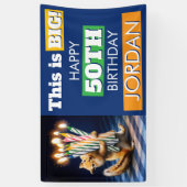 Eekhoorn verjaardagskaarsen spandoek (Verticaal)