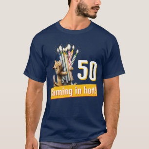 Eekhoorn verjaardagskaarsen t-shirt