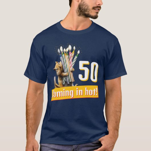 Eekhoorn verjaardagskaarsen t-shirt (Voorkant)