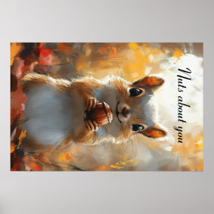 Eekhoorn Verliefd Op Jou Bos Kunst Poster