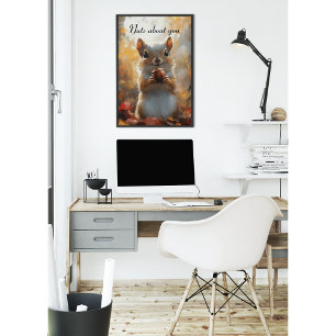 Eekhoorn Verliefd Op Jou Bos Kunst Poster