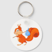 Eekhoorn Vertrekkend Huis Sleutelhanger (Achterkant)