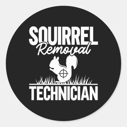 Eekhoorn verwijderen Technicus Eekhoorn jagen Ronde Sticker (Voorkant)