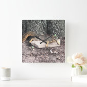 eekhoorn vierkante klok (Huis)