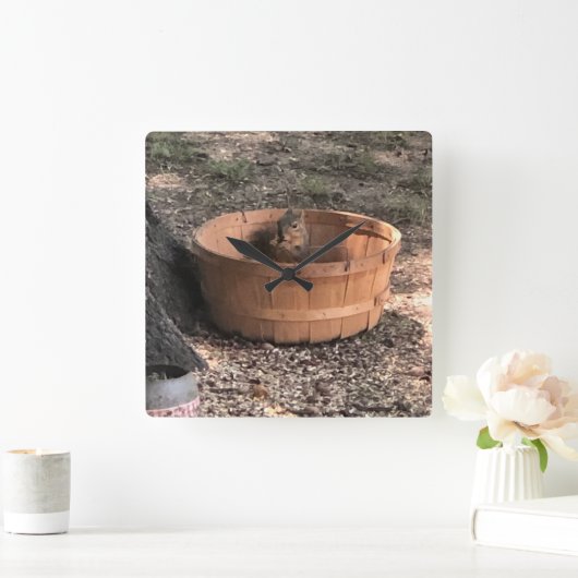 eekhoorn vierkante klok (Huis)