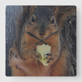 eekhoorn vierkante klok