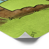 Eekhoorn vindt eikels - je bent allemaal gek poster (Hoek)