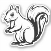 eekhoorn vinyl sticker  (Voorkant)