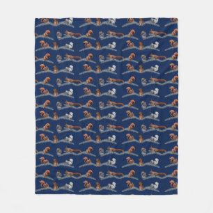 Eekhoorn Vloed Dekbed (Marineblauw) Fleece Deken