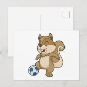 Eekhoorn Voetballer Voetbal Briefkaart (Voorkant / Achterkant)