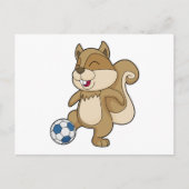 Eekhoorn Voetballer Voetbal Briefkaart (Voorkant)