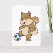 Eekhoorn Voetballer Voetbal Kaart (Achterkant)