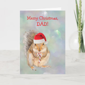 Eekhoorn "Voor Papa" Schattig Kerstfeest Feestdagen Kaart