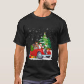 Eekhoorn Vrolijk Kerstfeest Kerstman Hoed Snowflak T-shirt (Voorkant)