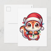 Eekhoorn Vrolijk Kerstfeest Winter Dieren Eekhoorn Feestdagenkaart (Voorkant / Achterkant)