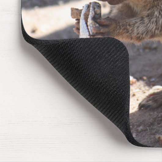 Eekhoorn vs. Rattlesnake Mousepad Muismat (Hoek)