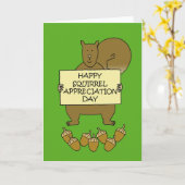 Eekhoorn Waardering dag - 21 januari Kaart (Gele Bloem)