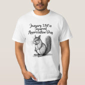 Eekhoorn Waardering Dag 21 januari T-shirt (Voorkant)