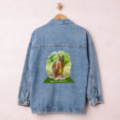 Eekhoorn Watcher Dier Schilderij Kunstwerk Vrouwen Denim Jacket (Hangar)