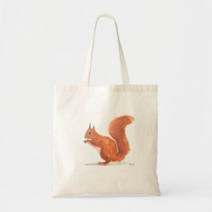 Eekhoorn waterverf dier bos kinderkamer tote bag