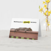 Eekhoorn - Wens je een snel herstel Kaart (Gele Bloem)