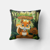 Eekhoorn Whimsical Natuur-geïnspireerde Nursery Ar Kussen (Achterkant)