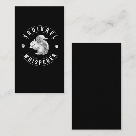  eekhoorn Whisperer Funny Nut Visitekaartje (Voorkant / Achterkant)