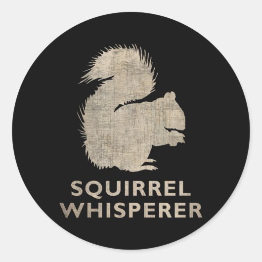 eekhoorn Whisperer Ronde Sticker (Voorkant)