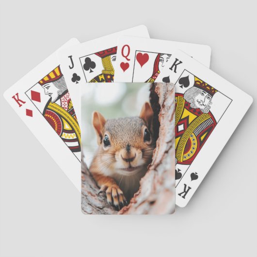 Eekhoorn Wilde Dier Liefdevol Portret Pokerkaarten (Achterkant)