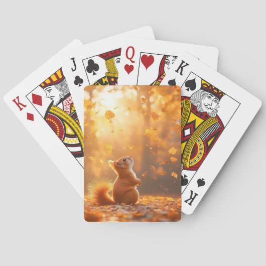 Eekhoorn Wilde Dieren Liefdevol Portret Pokerkaarten (Achterkant)