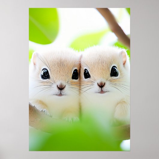Eekhoorn Wilde Dieren Liefdevol Portret Poster (Voorkant)
