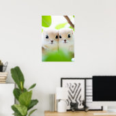 Eekhoorn Wilde Dieren Liefdevol Portret Poster (Thuiskantoor)