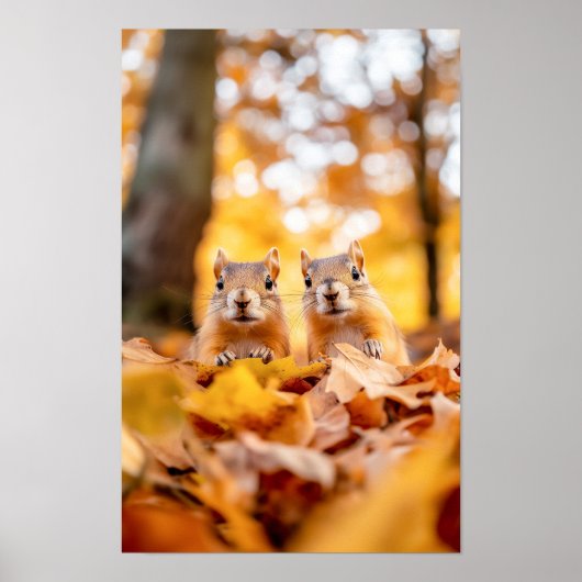 Eekhoorn Wilde Dieren Liefdevol Portret Poster (Voorkant)