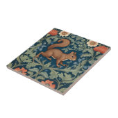 Eekhoorn William Morris stijl Rechts geconfronteer Tegeltje (Zijkant)