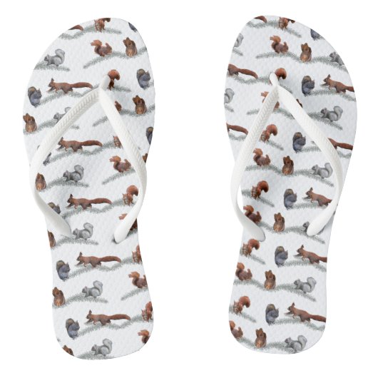 Eekhoorn woeste Flip Flops (Kies Kleur) (Voetbed)
