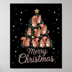 Eekhoorn Xmas Tree Eekhoorn Kerstboom 1 Poster