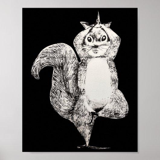 Eekhoorn Yoga Poster (Voorkant)