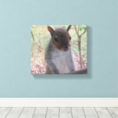 Eekhoorn zegt Hi! Canvas Afdruk (Insitu (Houten vloer))