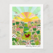 Eekhoorn Zonsopgang Tuin Denkend Aan Jou Briefkaart (Voorkant)