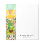 Eekhoorn zonsopgang tuin gepersonaliseerd notitieblok (Voorkant)