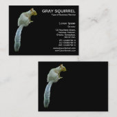 Eekhoorn - Zwart Visitekaartje (Voorkant / Achterkant)