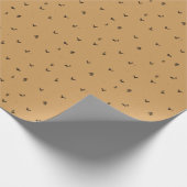 Eekhoorn zwart-wit patroon cadeaupapier (Hoek)