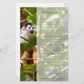 Eekhoornaapje briefpapier (Voorkant / Achterkant)