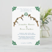 Eekhoornaapjes Branch Arch met Oerwoud Bladeren Kaart (Staand voorkant)