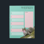 Eekhoornblazen en Bubblegum Weekplanner Notitieblok<br><div class="desc">Blijf georganiseerd met deze leuke wekelijkse planner pad. Elk vel van dit pad is bedrukt met zeven blokken om uw wekelijkse activiteiten op te voeren,  samen met een notitiegebied. Het pad is voorzien van een schattige foto van een eekhoorn die een bubbel blaast met wat roze kauwgom.</div>