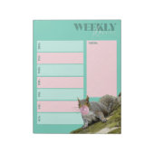 Eekhoornblazen en Bubblegum Weekplanner Notitieblok (Linkerzijde)