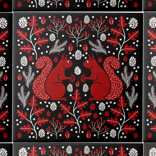 eekhoornbos tegeltje