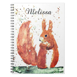 Eekhoornbos waterverf Girly Cute Notitieboek