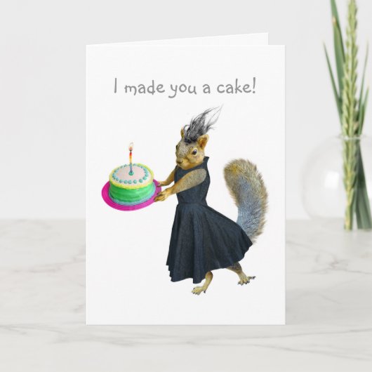 Eekhoorncake Moederdag Kaart (Voorkant)